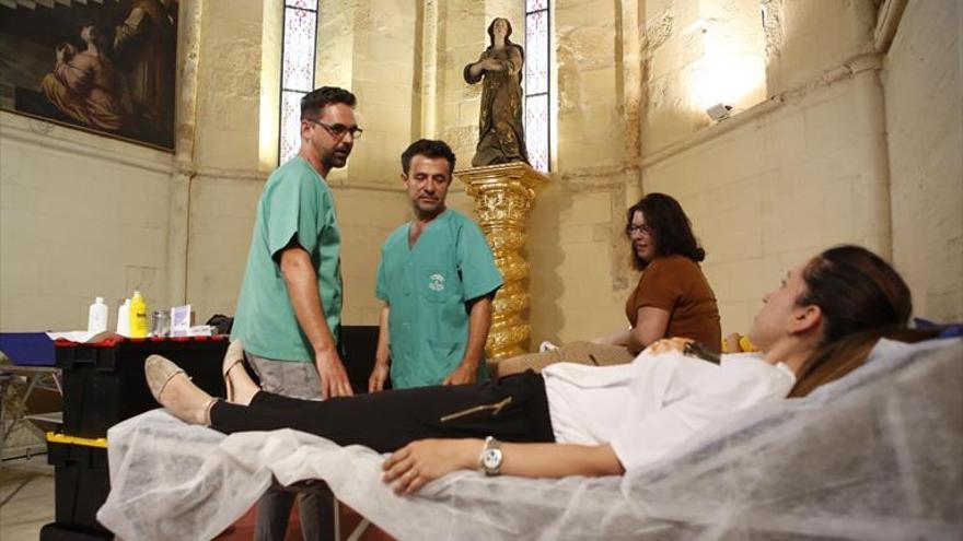 Colecta en la iglesia de la Magdalena por el día mundial del donante de sangre