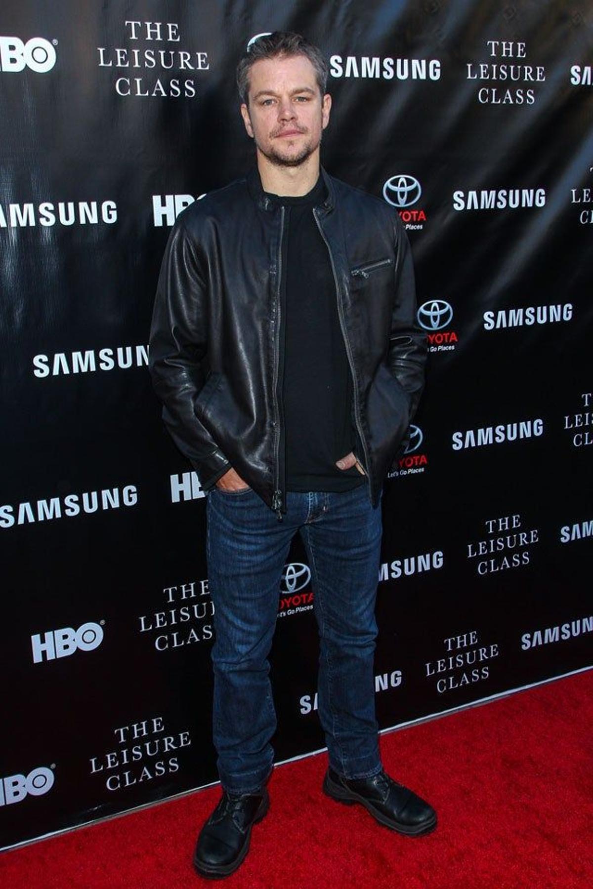 Matt Damon en el estreno de 'The leisure class' en Los Ángeles