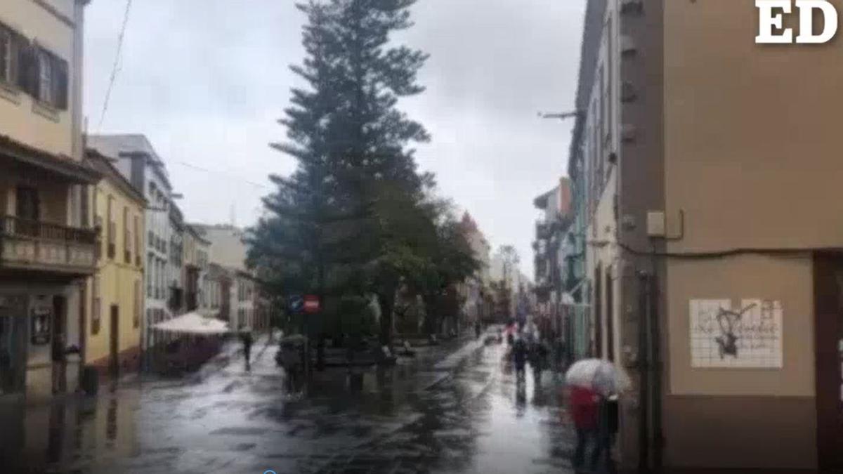 Lluvia y granizo en Tenerife