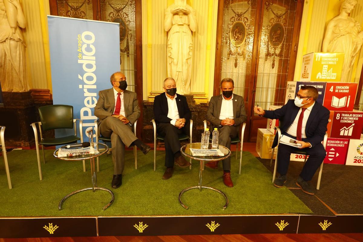 Los tres presidentes de las diputaciones de Aragón, en la clausura de la jornada