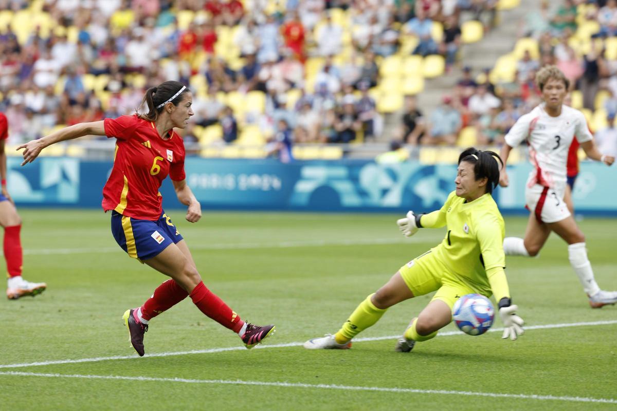 España - Japón, el partido de fútbol femenino de la fase de grupos de los Juegos Olímpicos, en imágenes.