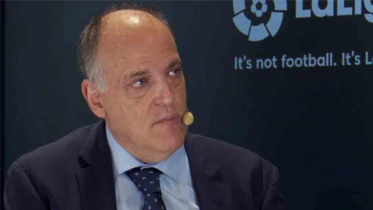 Javier Tebas y LaLiga luchan contra la piratería