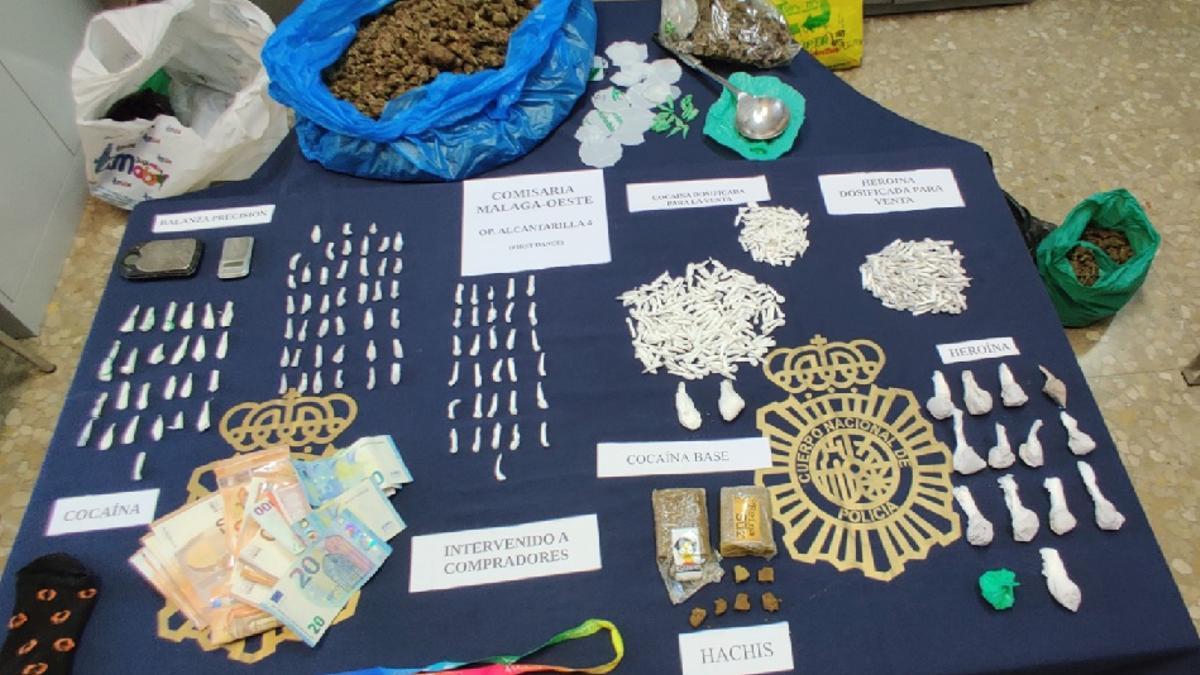 Droga y material intervenido a un clan familiar de La Trinidad.