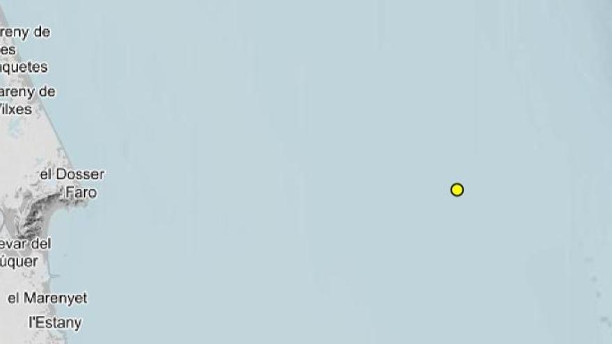La costa de Cullera registra un terremoto de madrugada