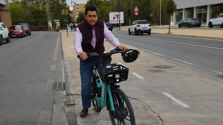 El PSPV denuncia la falta de mantenimiento de los carriles bici de Ontinyent