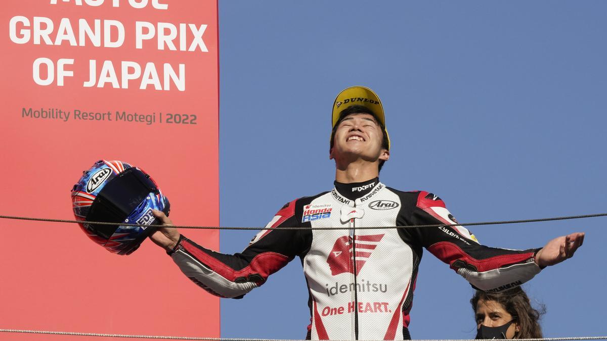 Ai Ogura, ganador de Moto2 2022 en el circuito de Motegi.