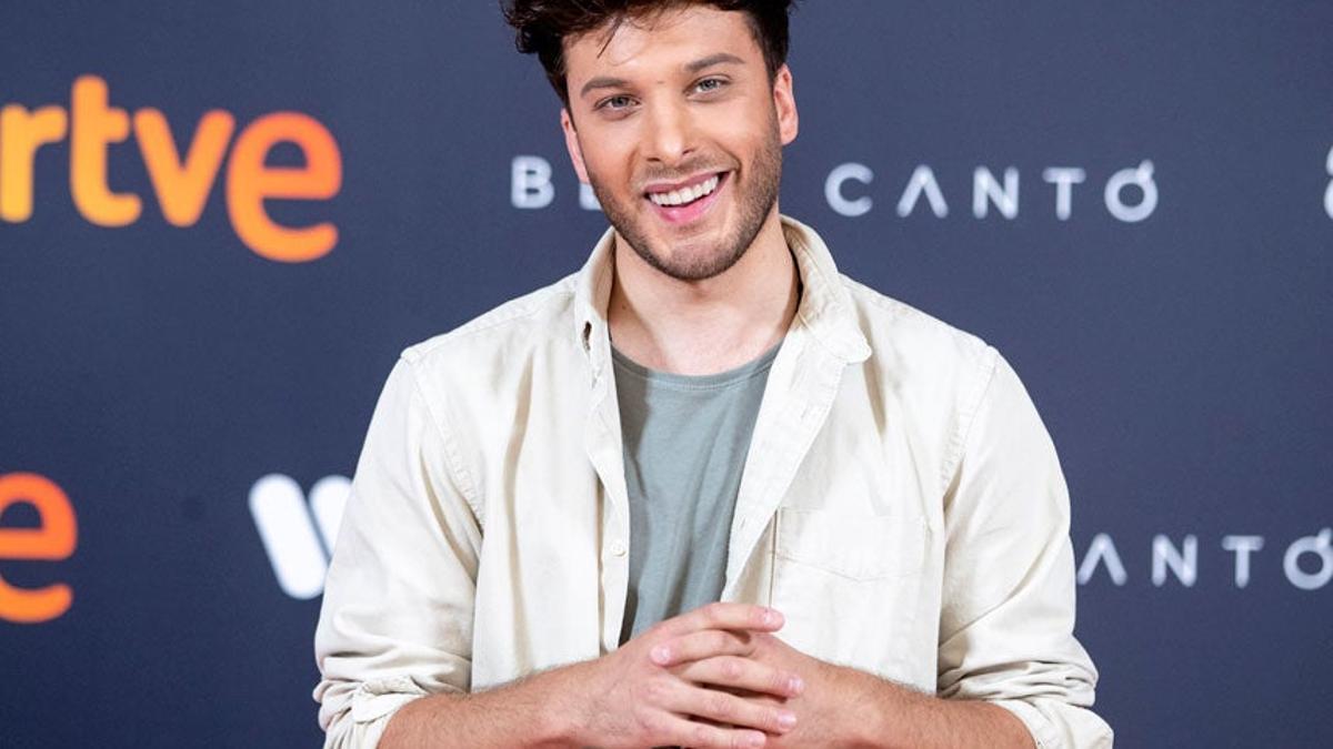 Blas Cantó en el photocall de RTVE