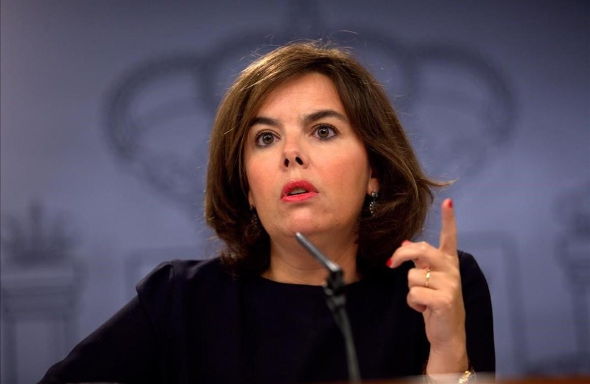 La vicepresidenta, Soraya Sáenz de Santamaría, en una imagen de archivo.