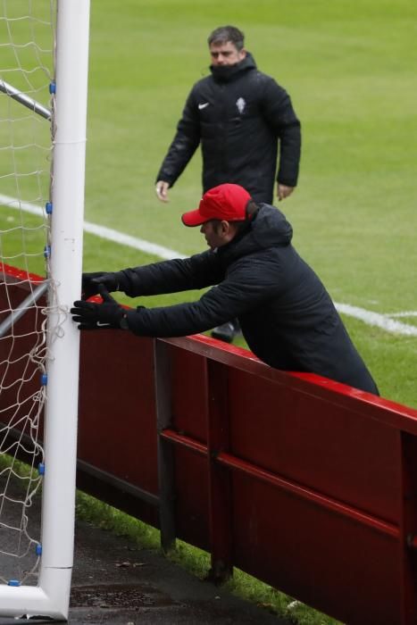 Entrenamiento del Sporting en Mareo.