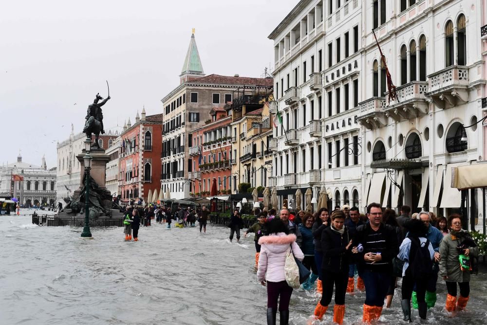 Venecia inundada por el ''acqua alta''