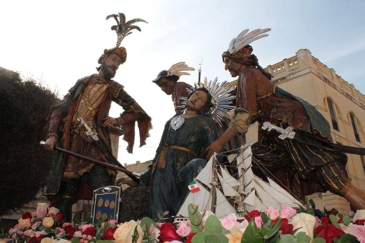 Trapani (Italia), la Caída o 'Caduta' al Cedrón.