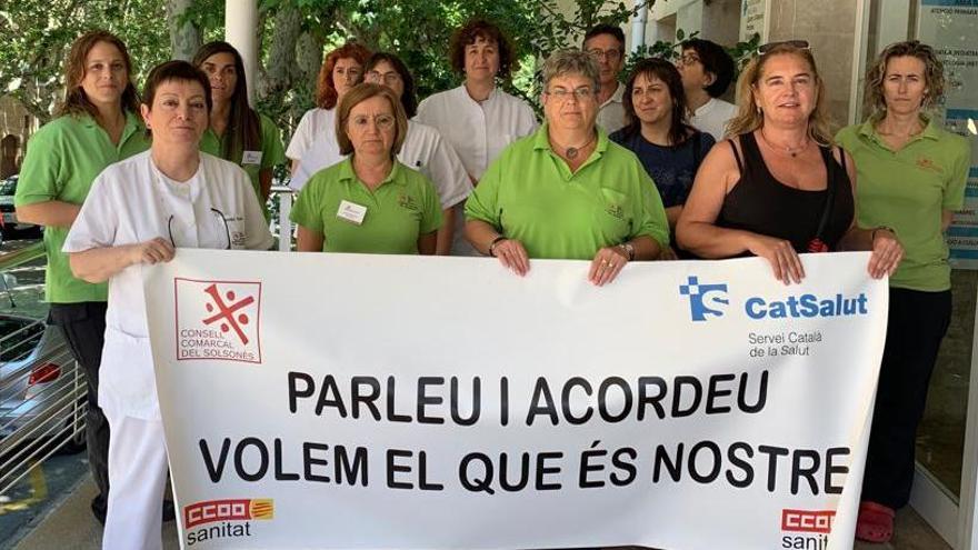 Protesta del comité d&#039;empresa del Centre Sanitari del Solsonès el 2019