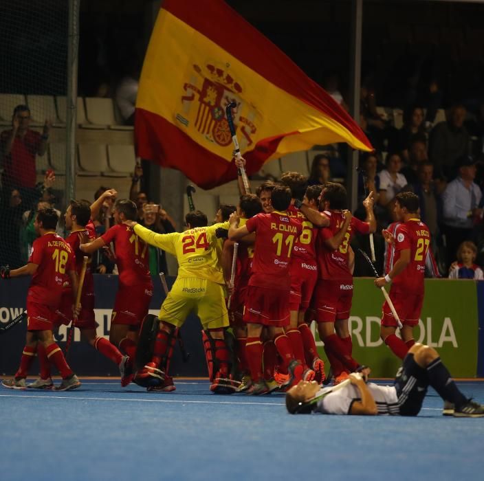 La celebración de España de Hockey de su clasifica