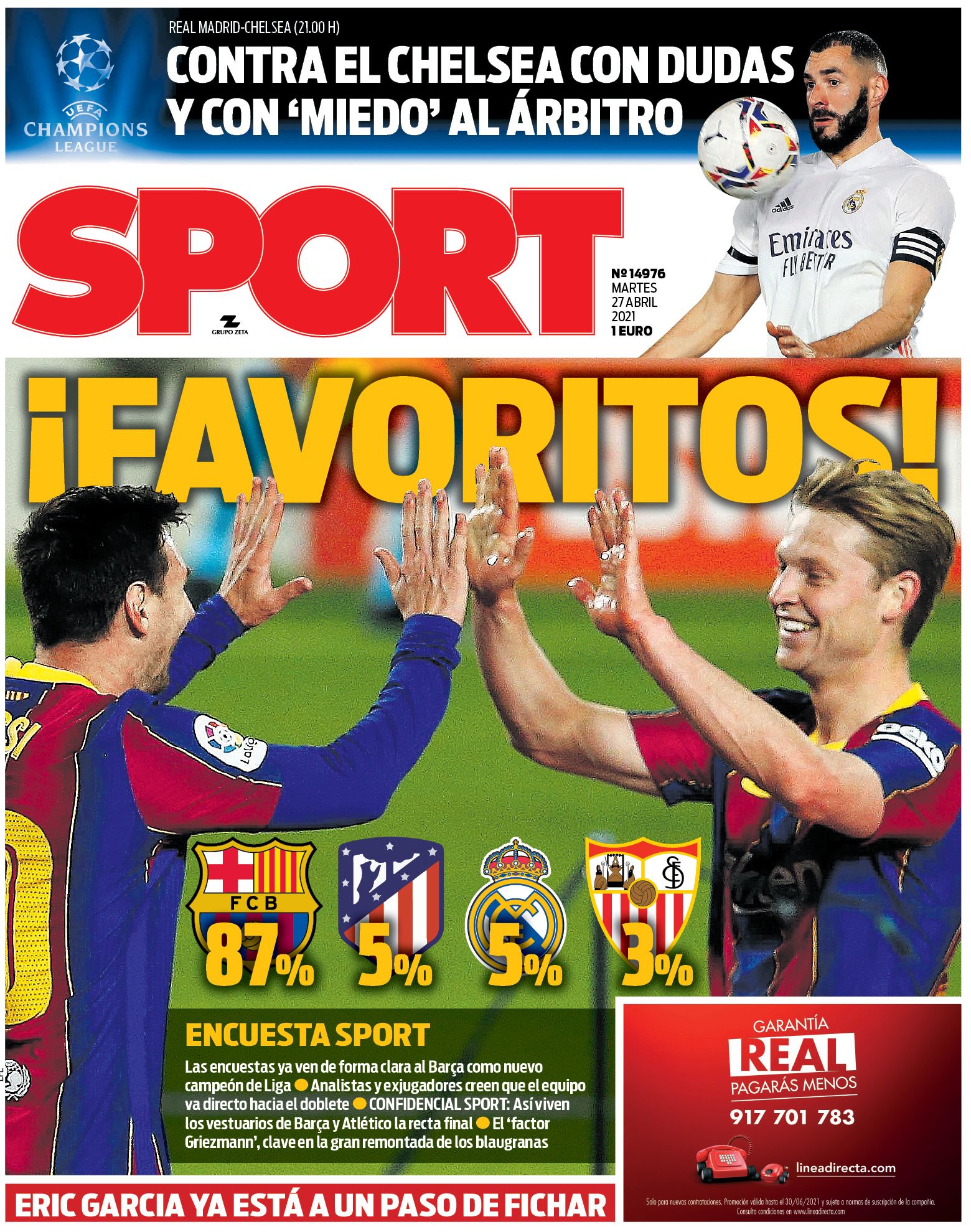 Portada SPORT 27 abril 2021