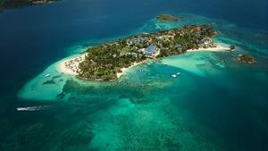 Vista aérea de Cayo Levantado