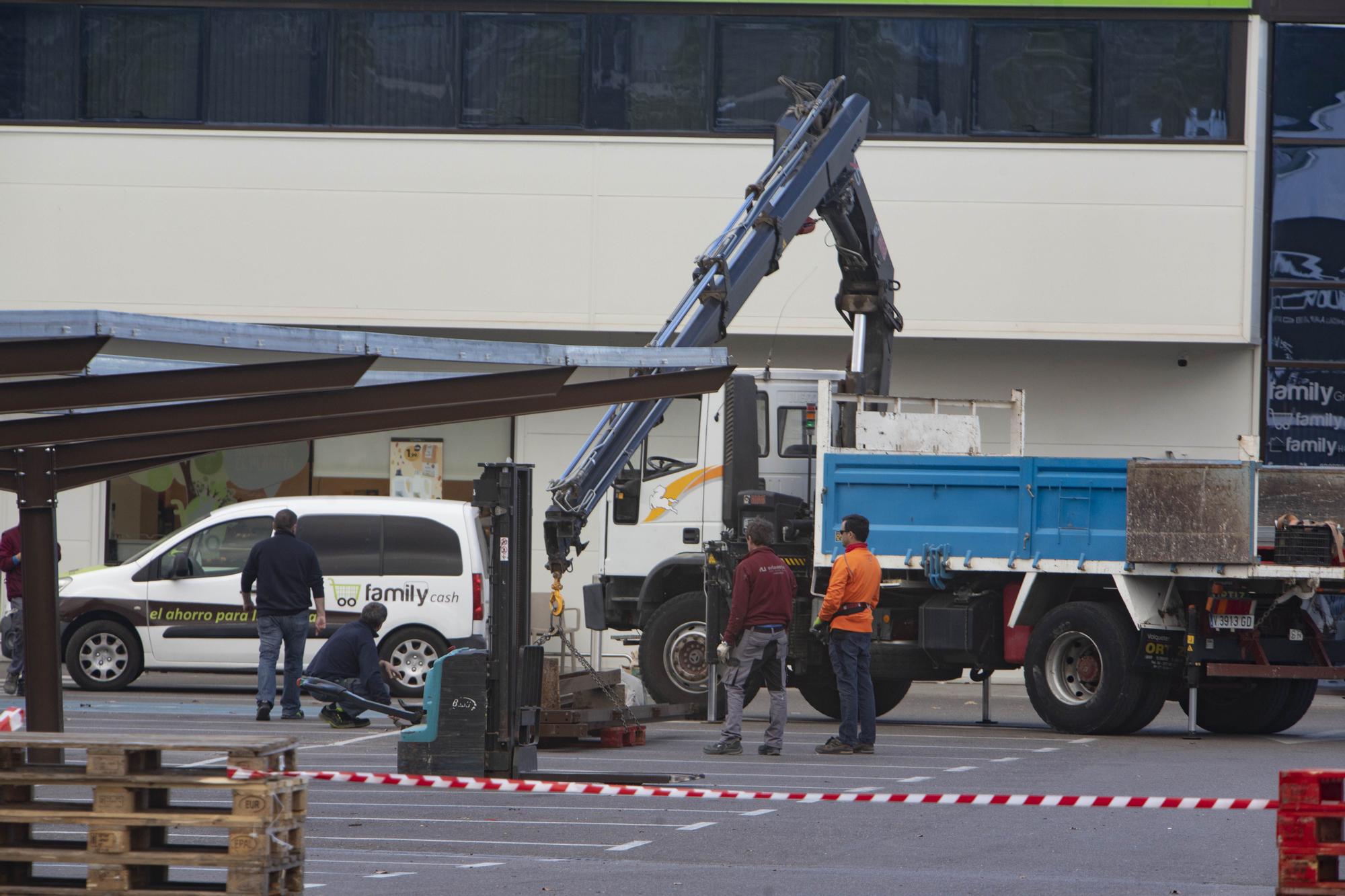 El viento causa varios incidentes en Xàtiva y Ontinyent