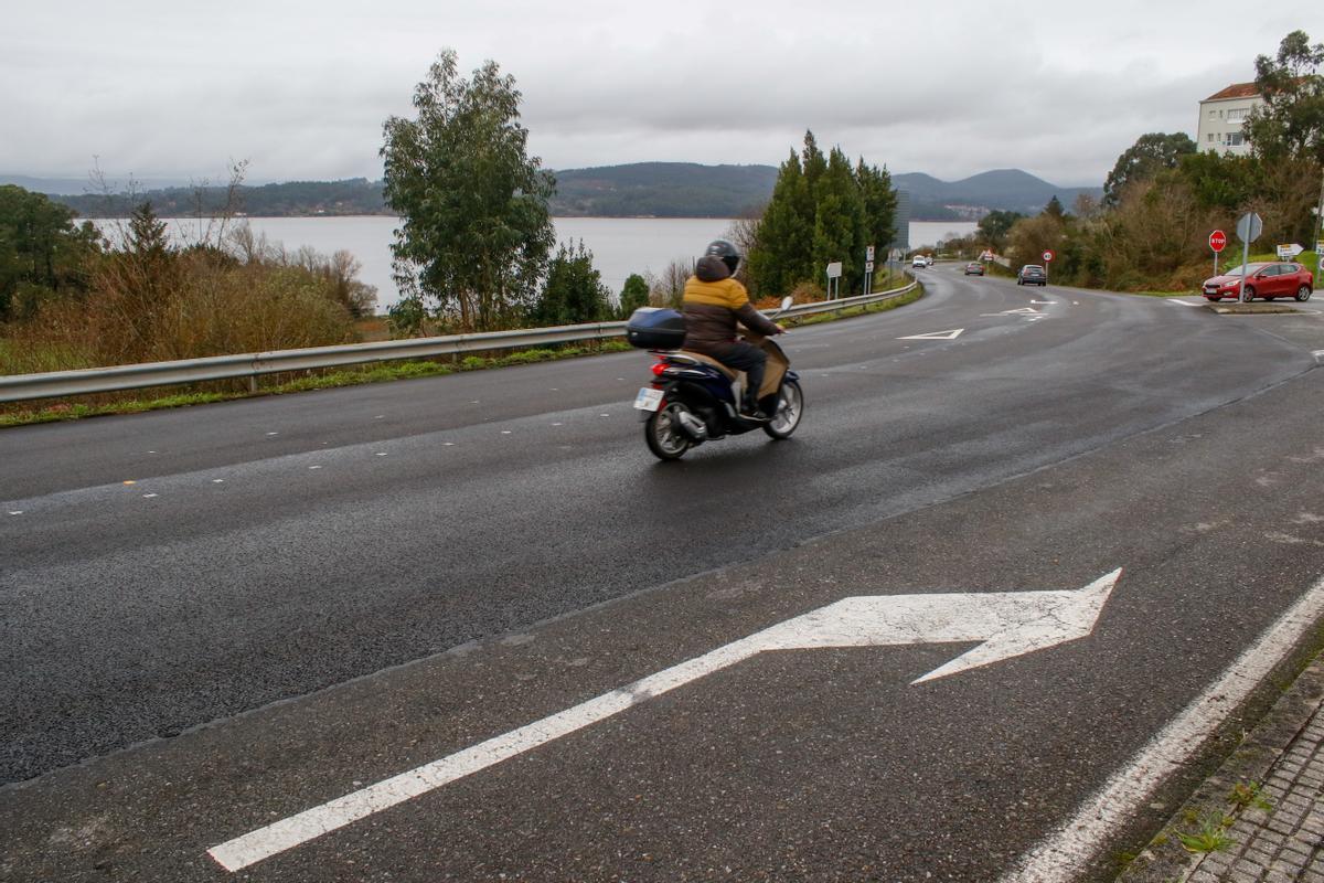 La carretera Vilagarcía-Pontecesures.