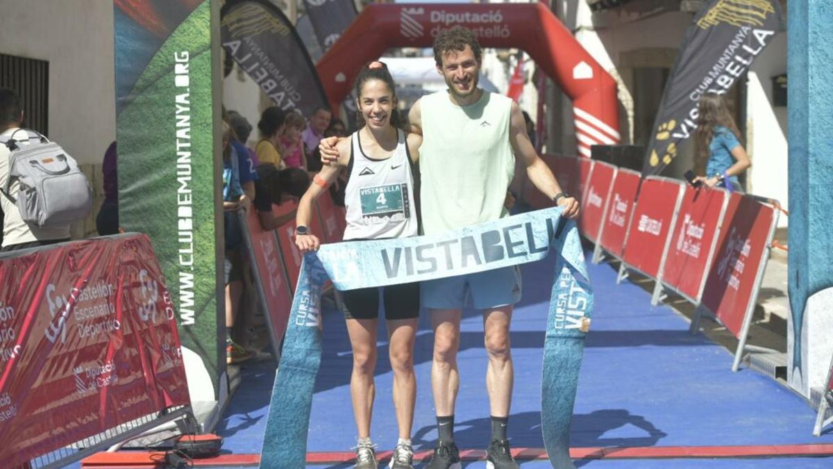 Marta Perez y Claudio Diaz ganadores Cursa per Muntanya Vistabella.
