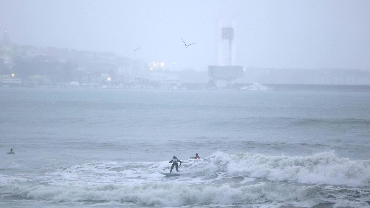 Temporal de viento y lluvia en A Coruña