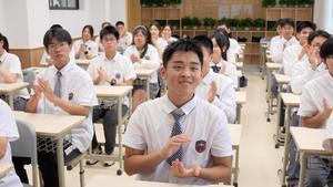 Estudiantes en Chengdu, China.