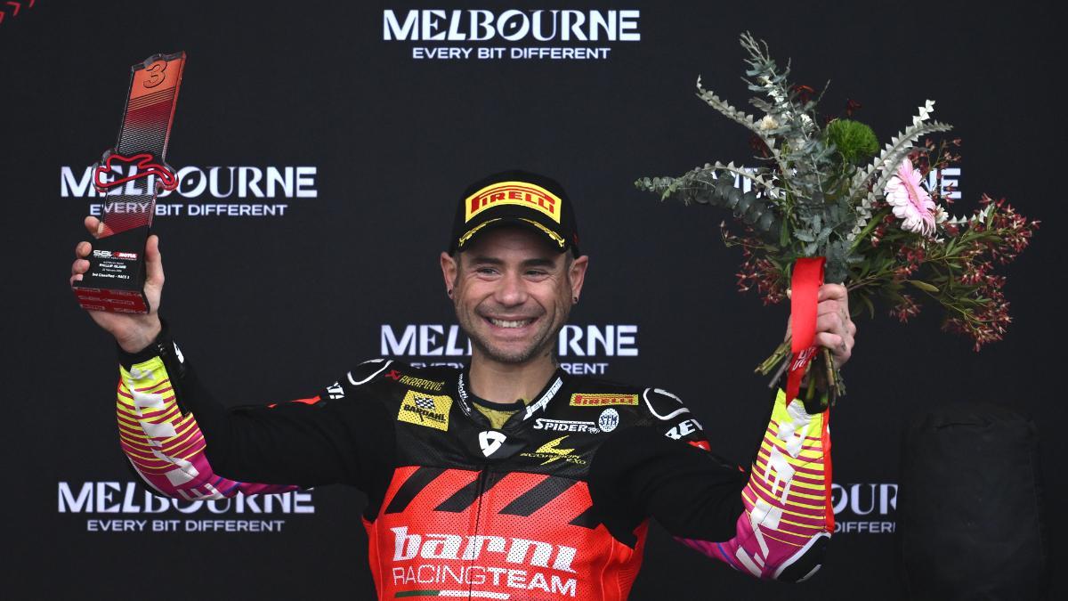 Álvaro Bautista logró en Australia su primer podio con el equipo independiente de Ducati, el Barni Spark Racing Team