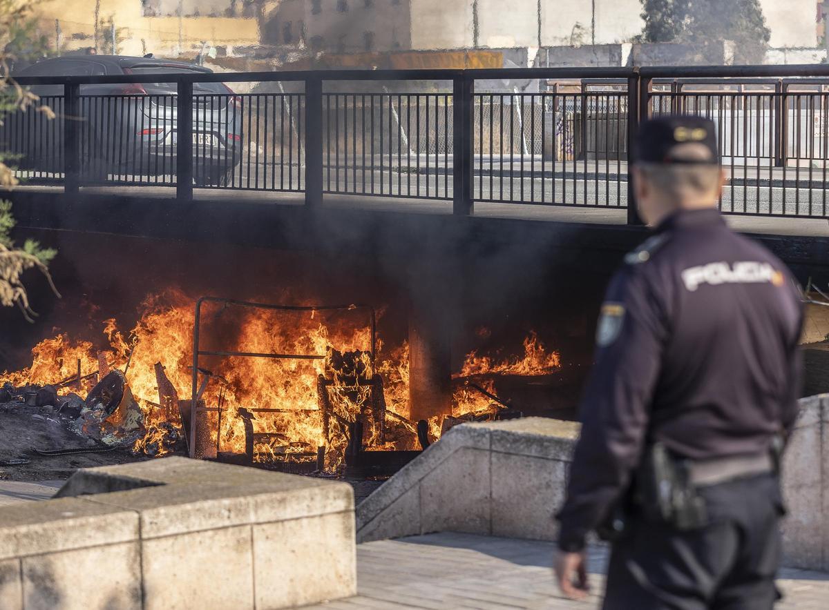 Imagen del incendio declarado el dos de mayo del año pasado.
