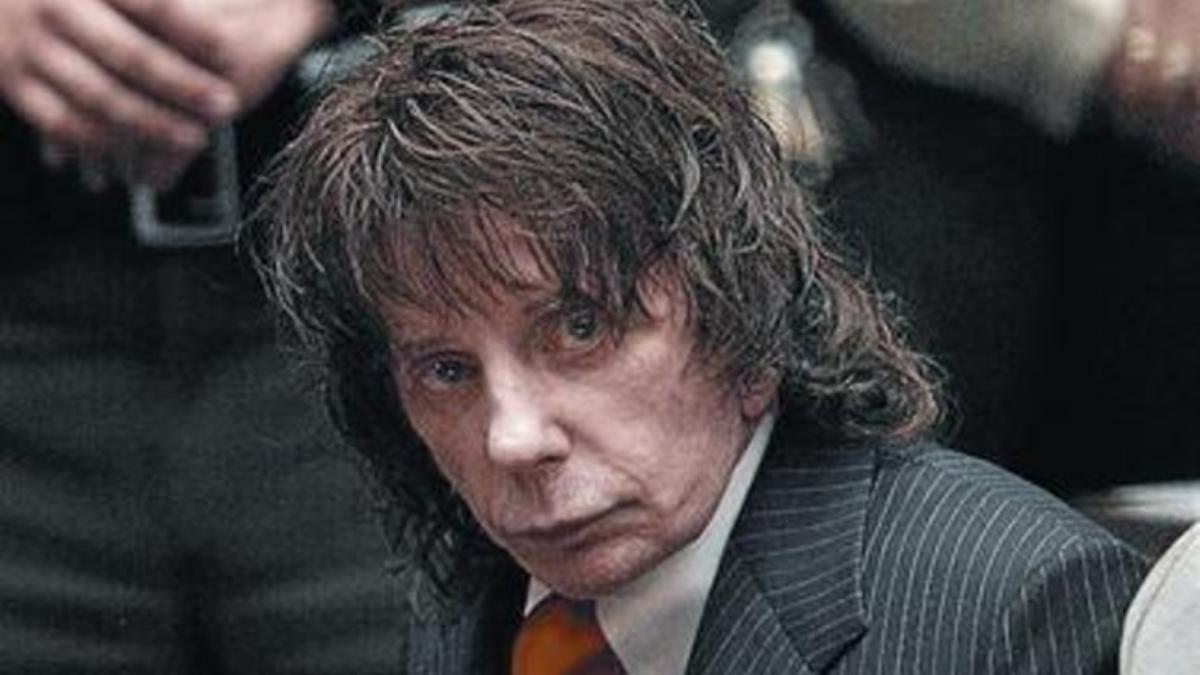 El productor musical Phil Spector, el viernes, tras escuchar la sentencia.