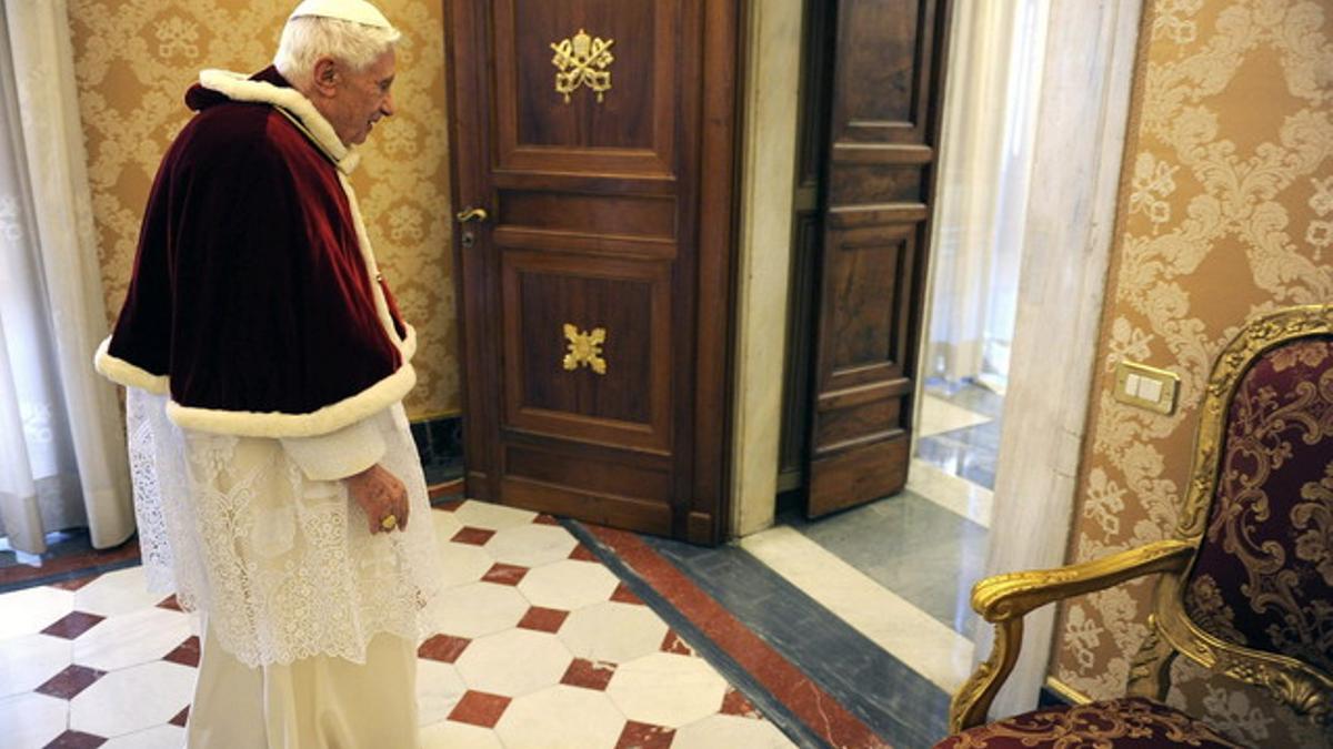 El papa Benedicto XVI, en sus dependencias del Vaticano, este viernes.