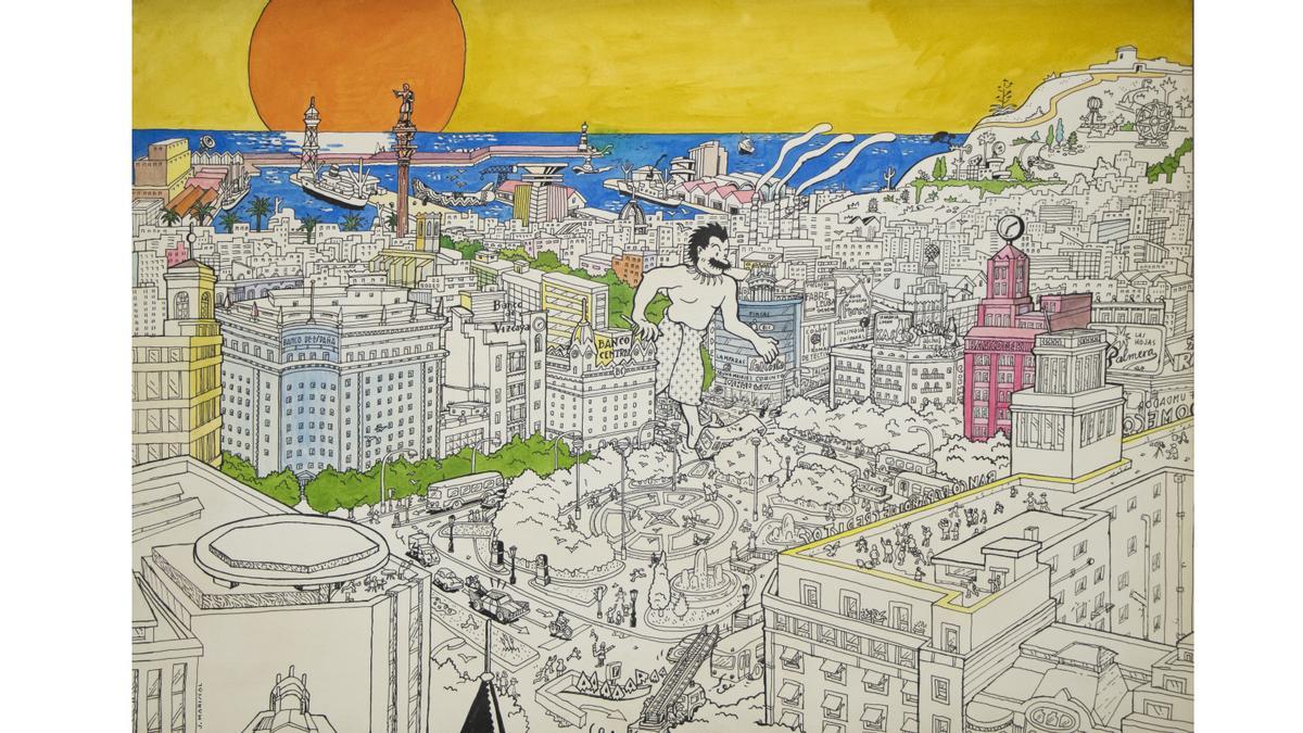 'Tuiavii en Barcelona', ilustración de Mariscal de 1977.