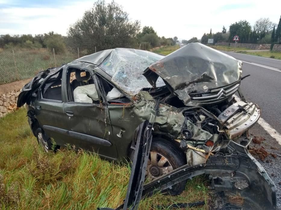 Accidente en la carretera vieja de Sineu