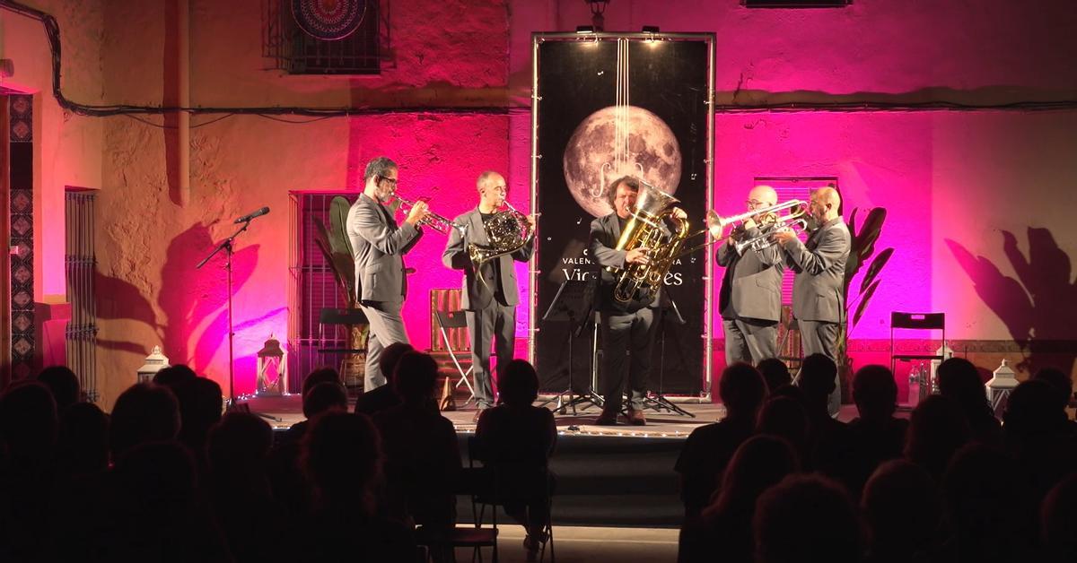 El quinteto metálico Spanish Brass durante su actuación.