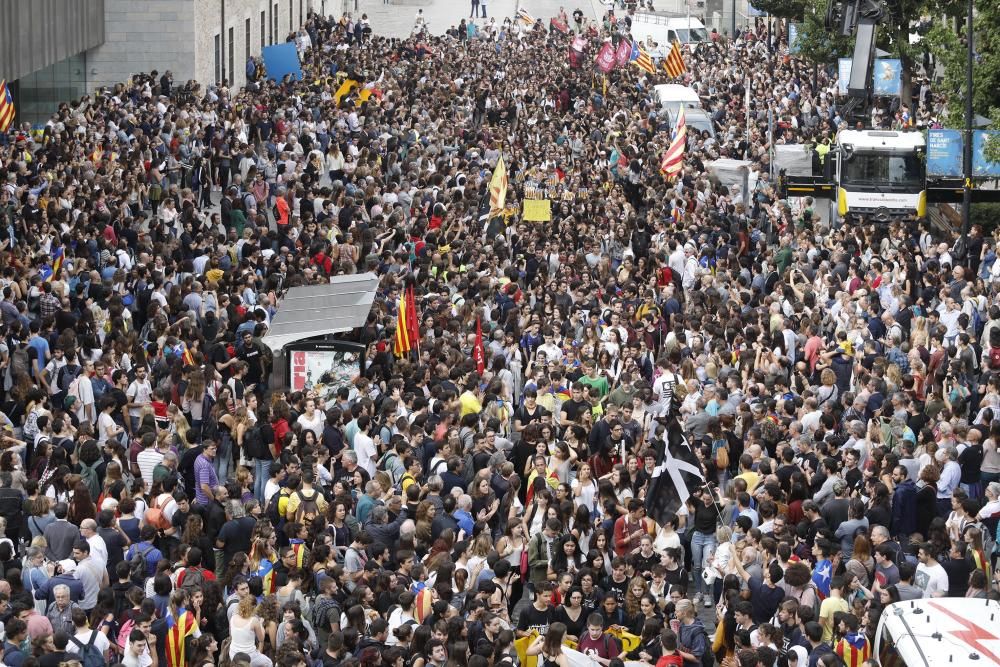 Concentracions a Girona en protesta per la sentència del procés