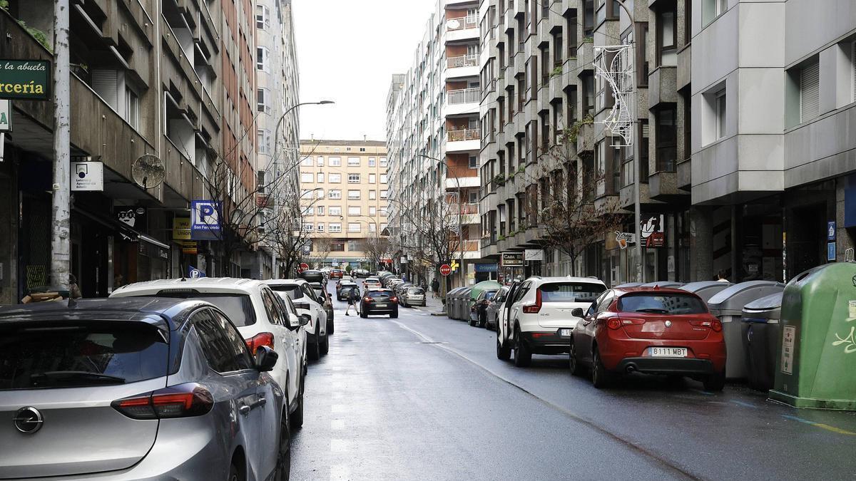 Estado actual da Rúa Santiago de Chile.