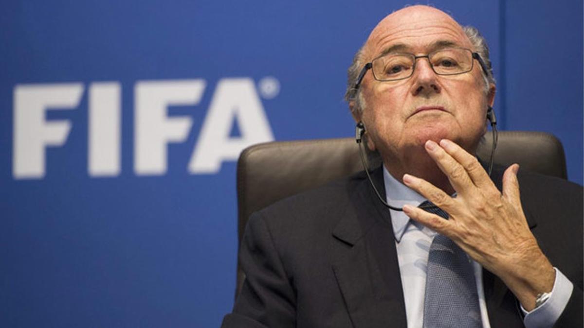 Blatter, en una rueda de prensa de la FIFA