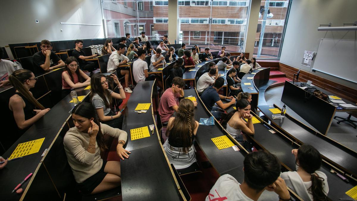 Pruebas de selectividad en la Universitat Pompeu Fabra de Barcelona