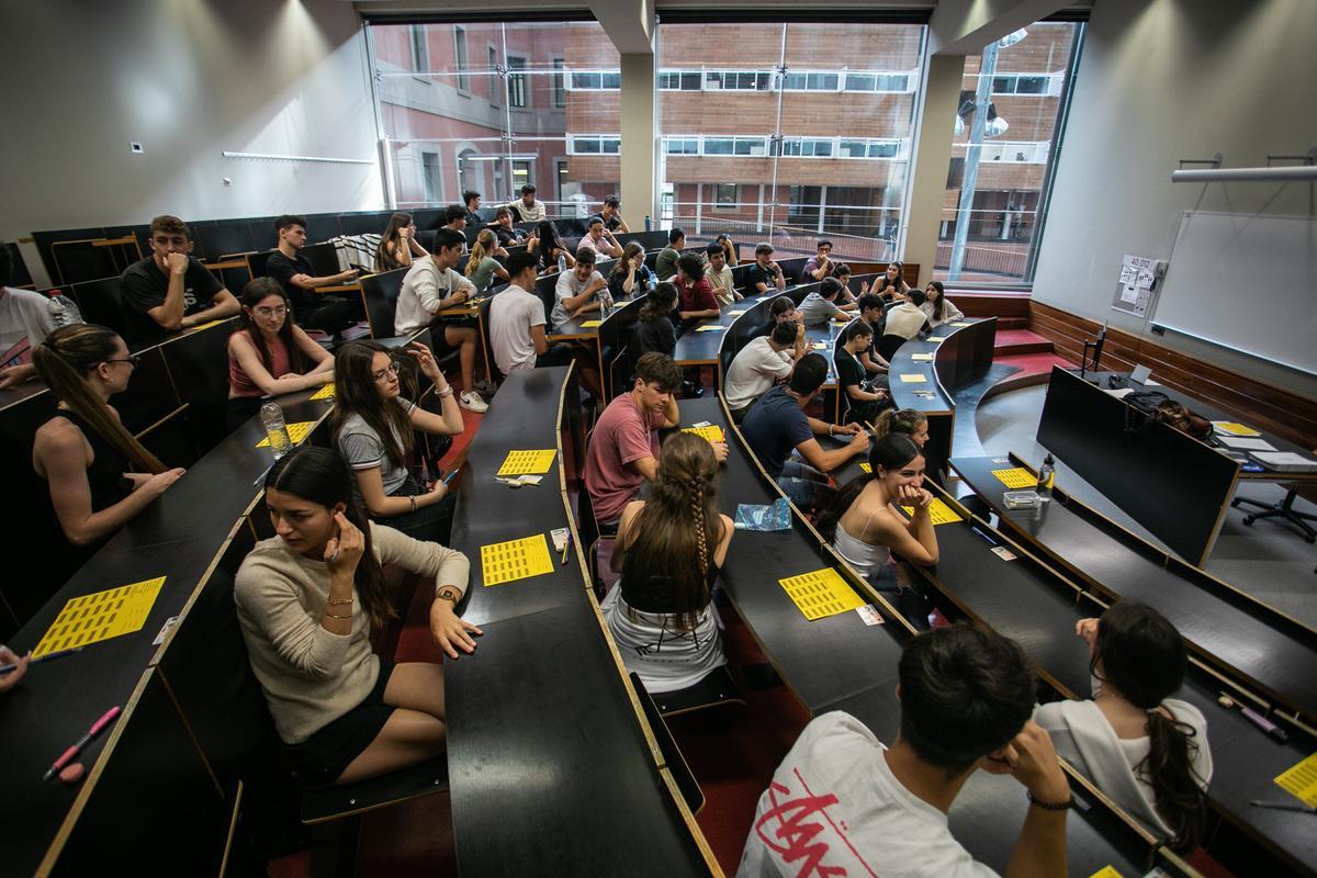 Pruebas de selectividad en la Universitat Pompeu Fabra de Barcelona