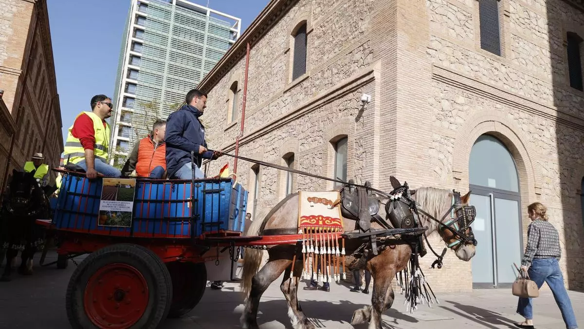 Protesta de agricultores y ganaderos en València por la crisis del sector