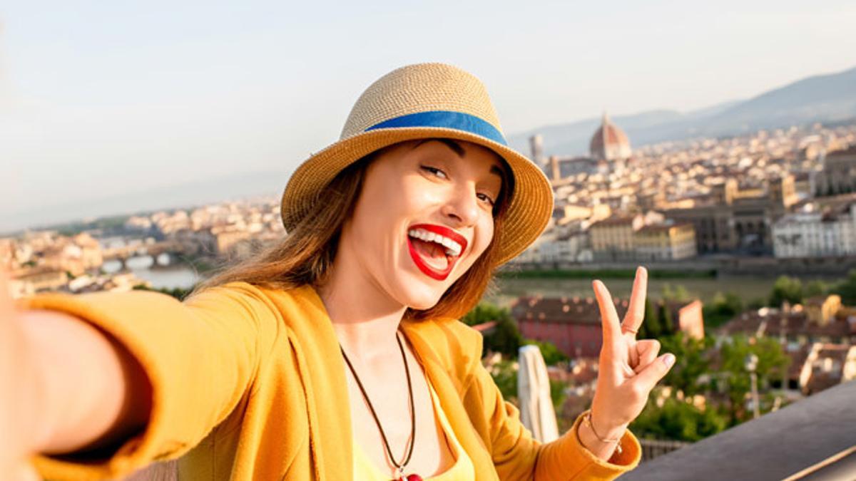 Turista en Florencia (Italia)