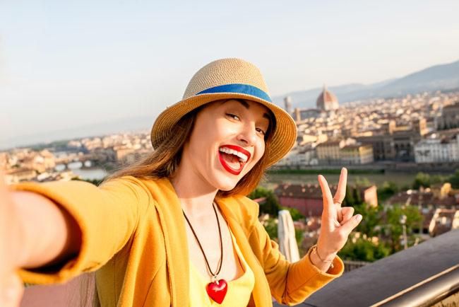 Turista en Florencia (Italia)