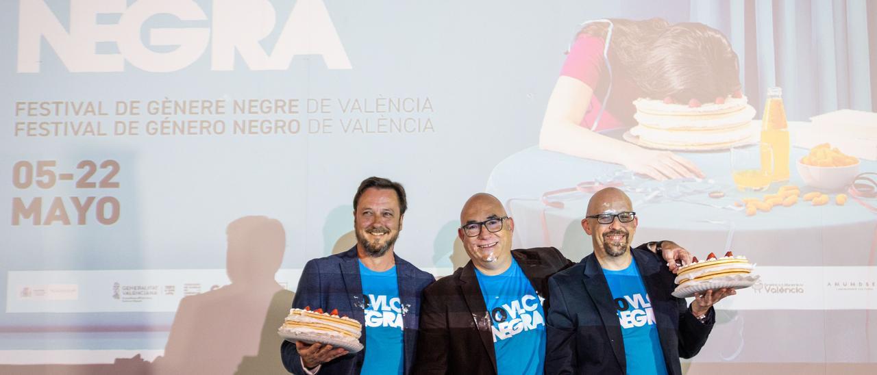 Bernardo Carrión, Jordi Llobregat i Santiago Álvarez, organitzadors de València Negra