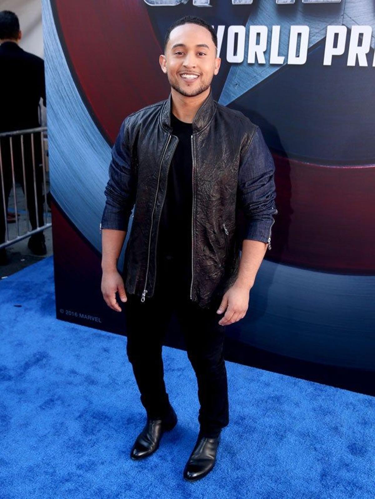 Tahj Mowry, en la première de Capitán América: Civil War en Los Ángeles.