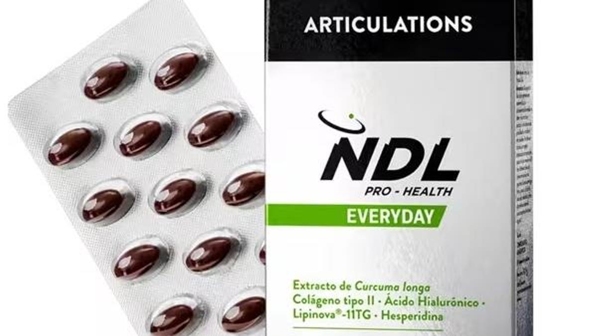 El aviso se refiere a varios lotes del complemento alimenticio 'NDL Pro-Health Articulations'.