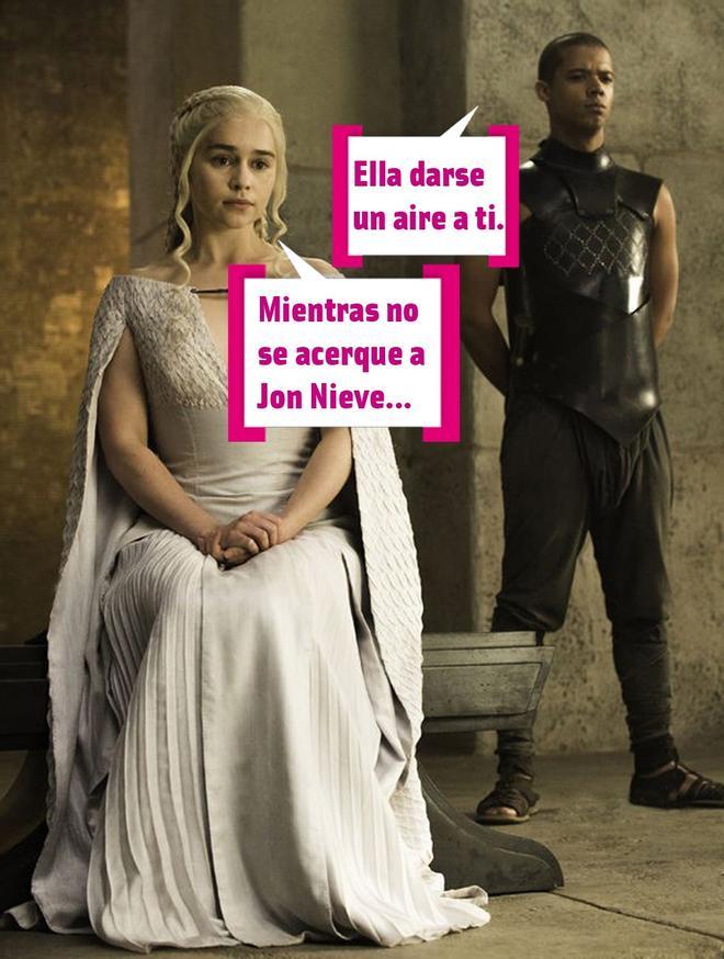 Daenerys Targaryen no quiere que Emma Stone se acerce a Jon Nieve