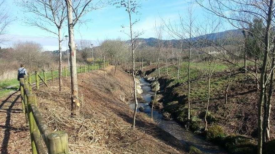 Estado del cauce del río Besada, tras las labores de limpieza. // FdV