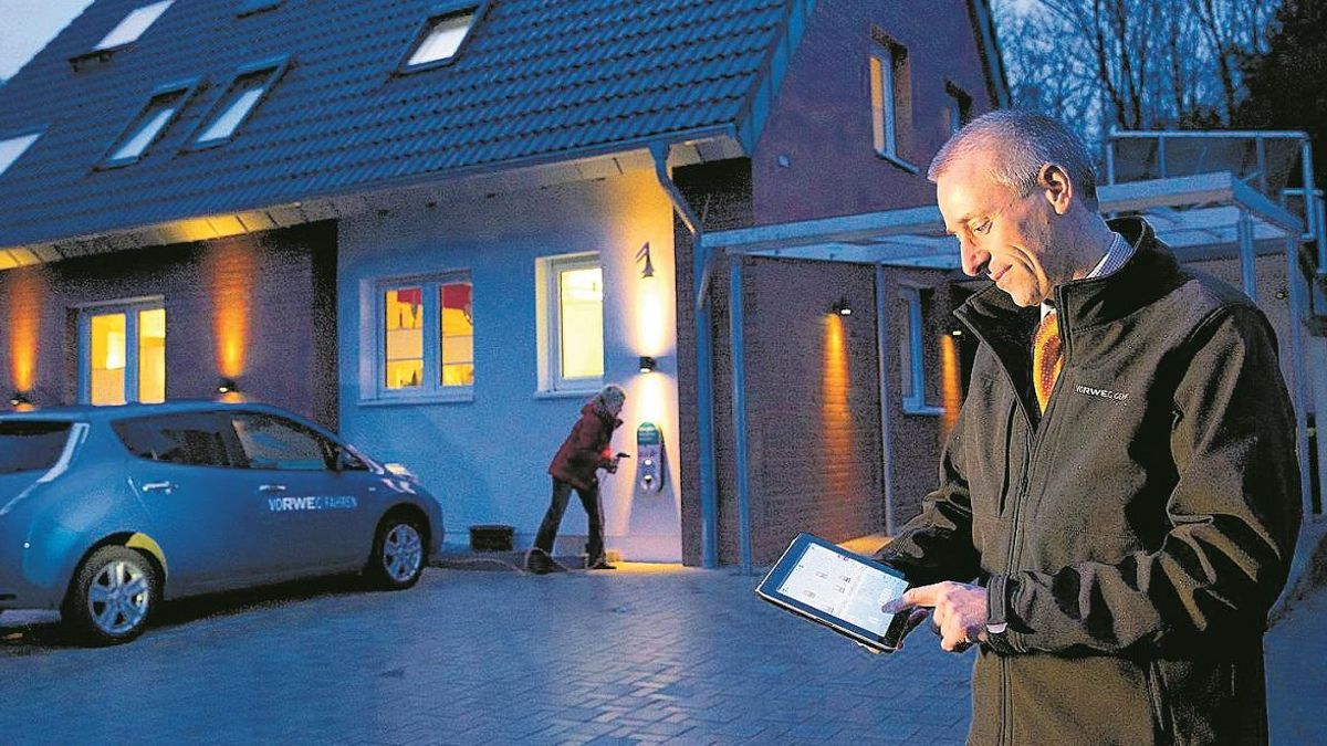 Una casa domótica con apertura automática.