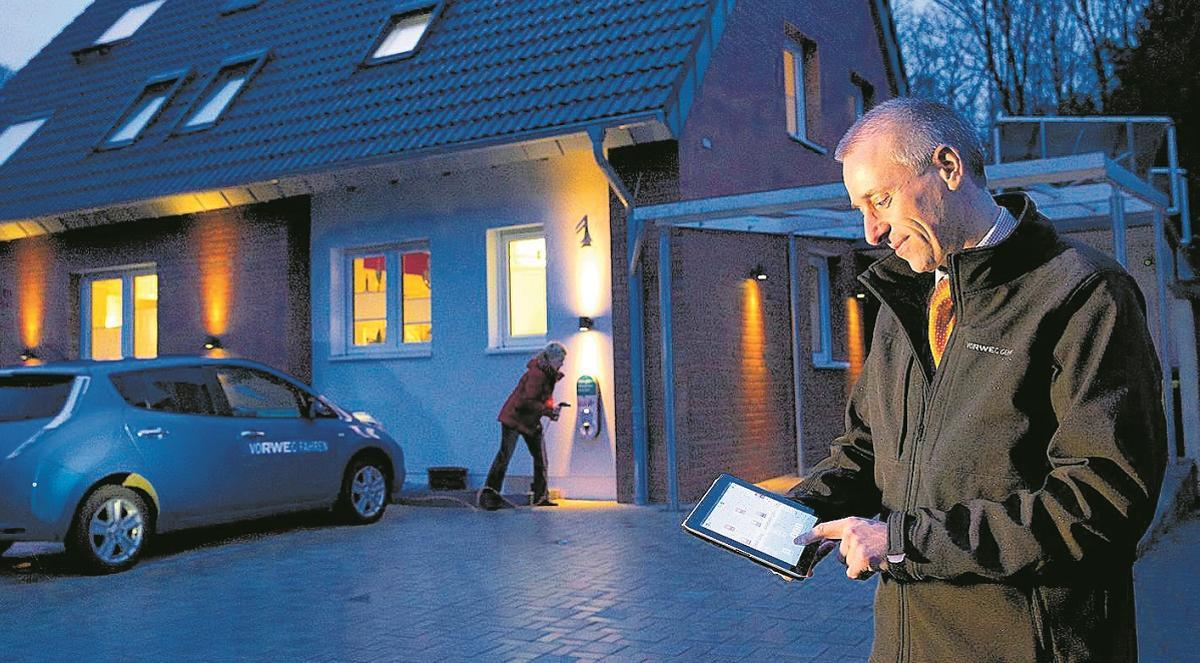 Una casa domótica con apertura automática.