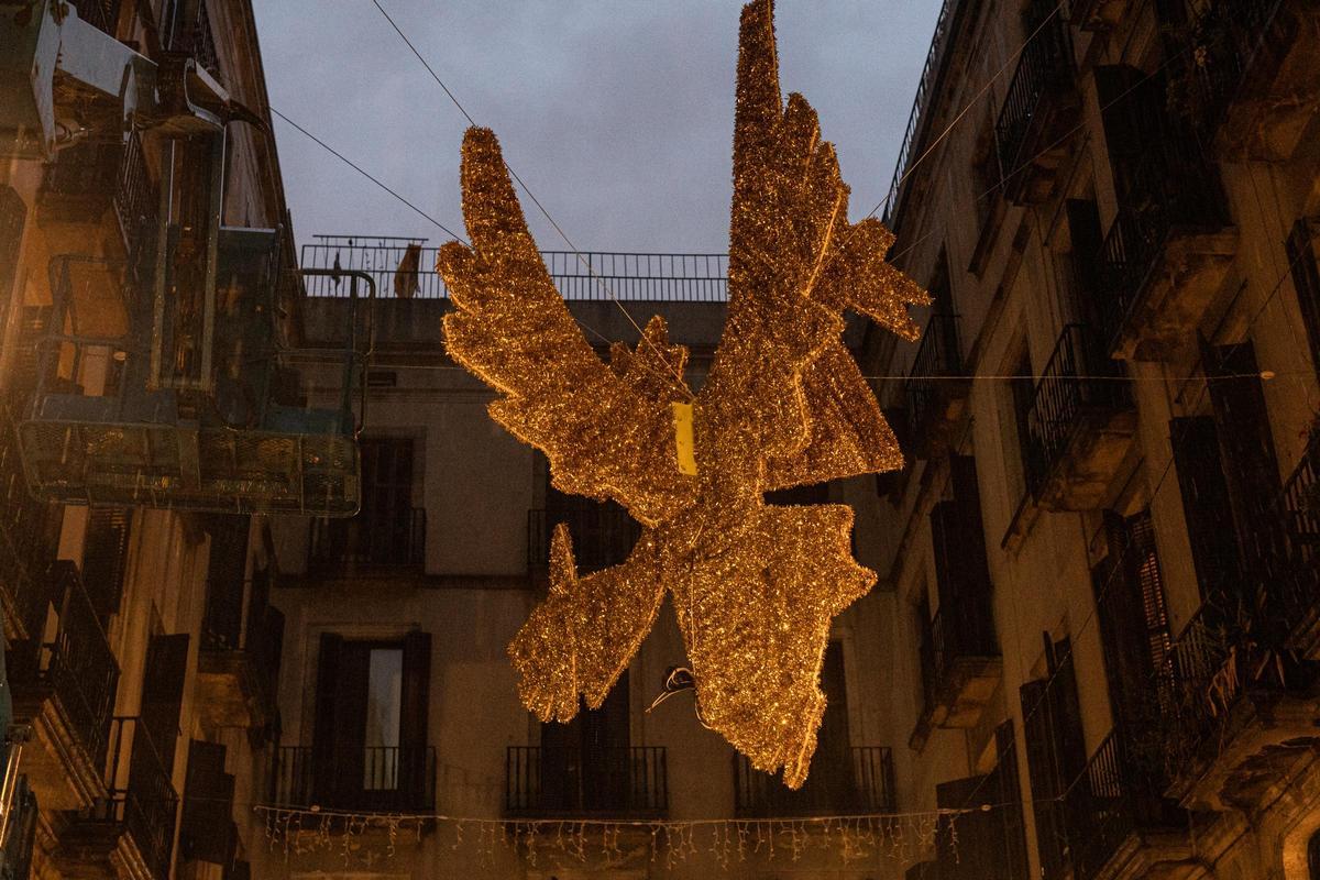 Una de las figuras Navideñas con las que Barcelona celebró la Navidad del 2021, cuando no hubo pesebre tradicional