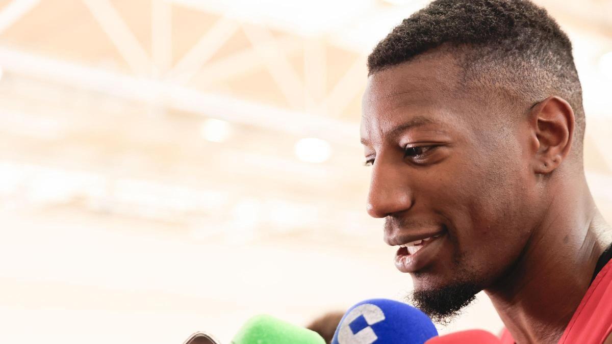 Yankuba Sima, en la concentración de la selección española