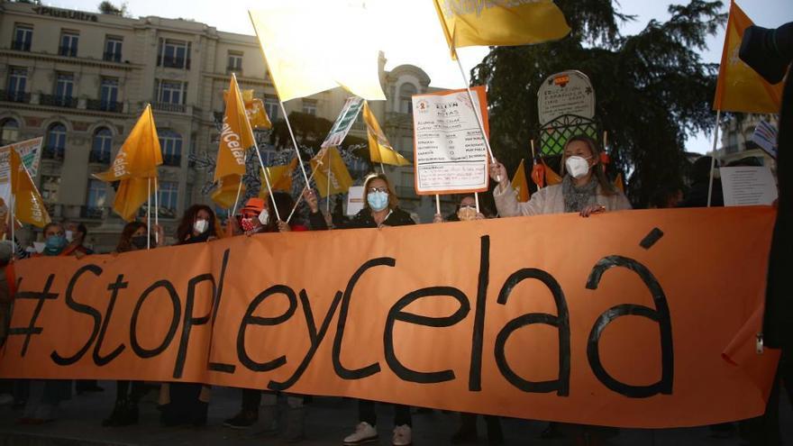 Manifestación contra la Ley Celaá en Madrid.