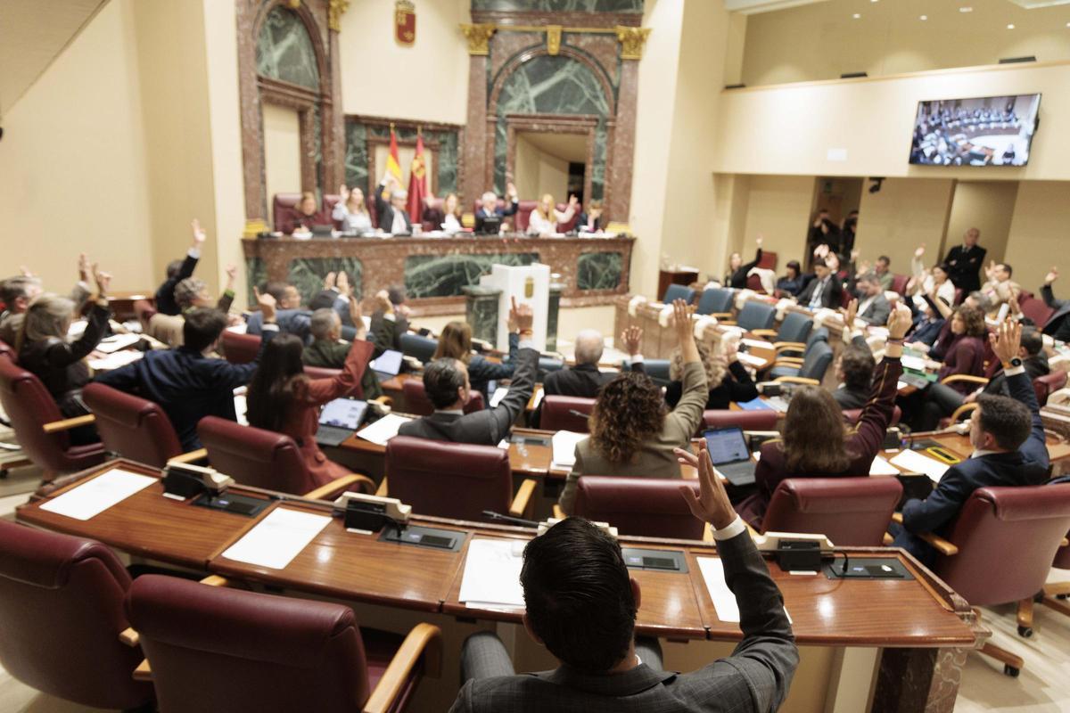 Pleno de la Asamblea Regional, el pasado miércoles